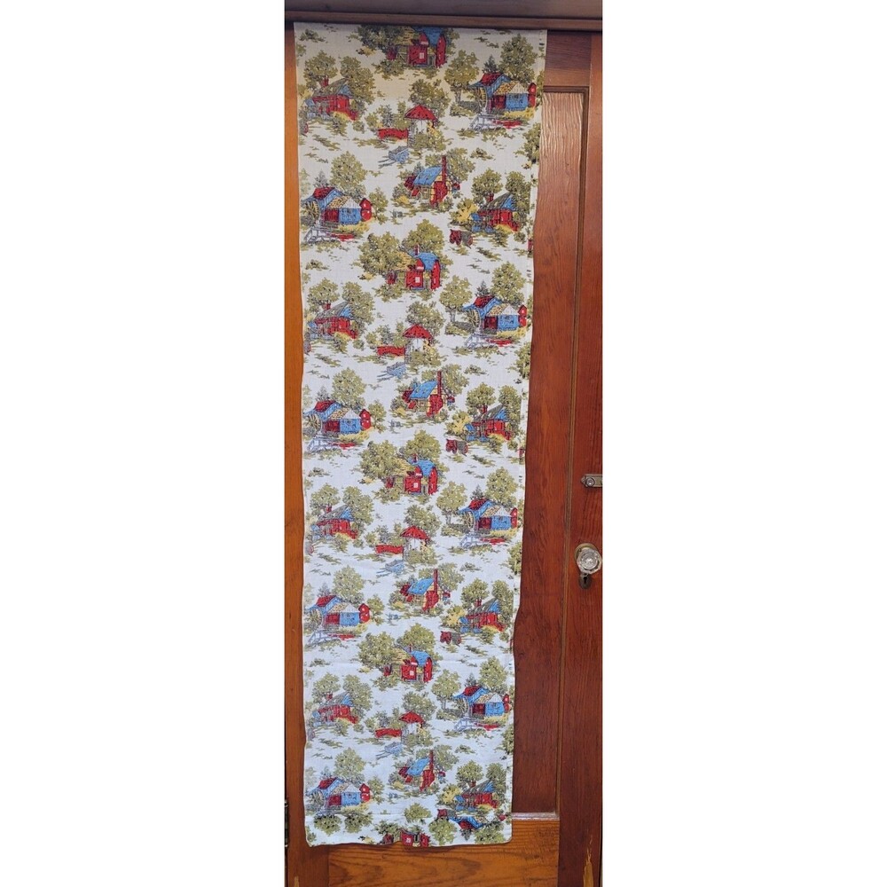 Vintage Cottage Core Curtain/drapes Barkcloth rustic textured decor